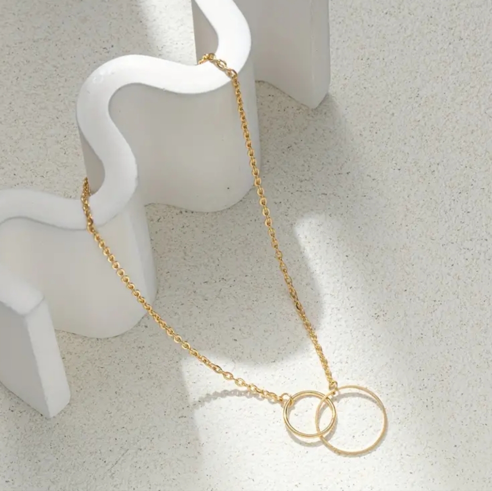 ✨ Double circle classy necklace ✨ - Picture 5 of 5